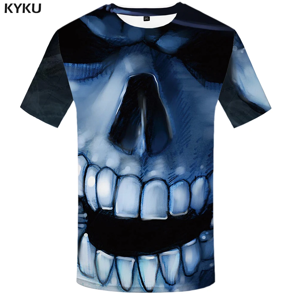 Футболка KYKU женская с коротким рукавом большого размера|women short sleeve|skull t shirt womenfashion