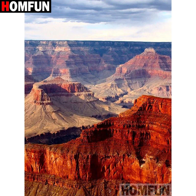 

Алмазная живопись HOMFUN «высокая гора», алмазная вышивка с полными квадратными/круглыми стразами, 5D «сделай сам», домашний декор, A15971