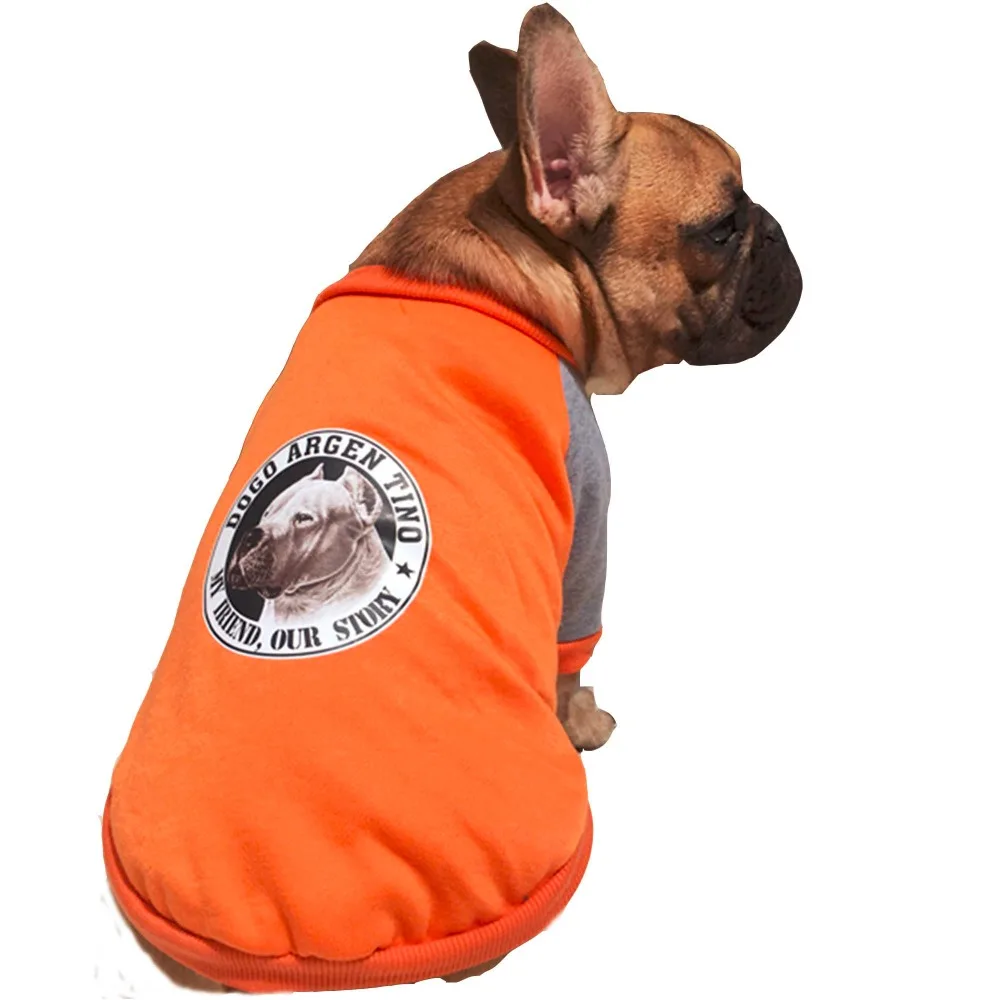 Новое поступление пальто бульдог с принтом на спине питомцы две лапы хлопковое