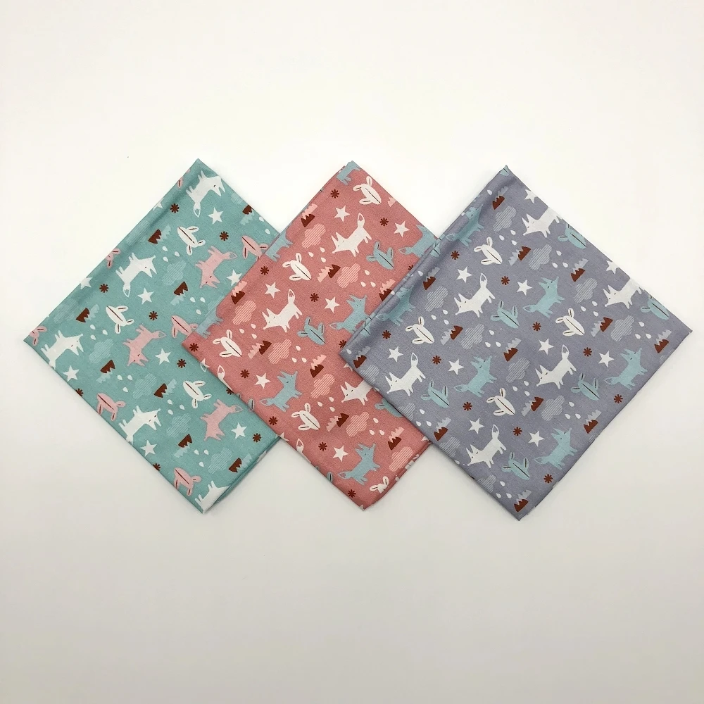 Прекрасный Фокс банданы повязки Furoshiki Шарф Платки столовых так много использует/ хлопок Размеры 48 см(+- 1 см