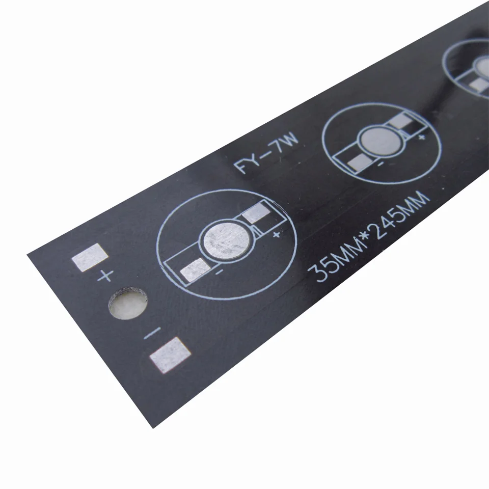 7 Вт 245*35 мм LED PCB алюминиевая пластина baord pcb для 1 3 5 ламповый прожектор потолочный