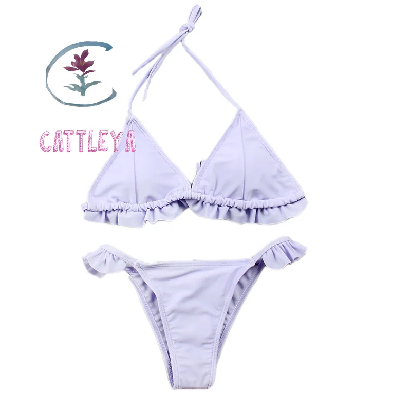 CATTLEYA 2018 Новое поступление комплект бикини solid бинты Монокини sexy Глубокий V