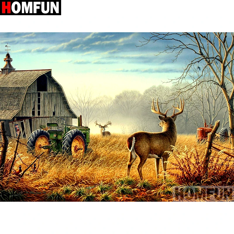 

Алмазная живопись HOMFUN A07539, полноразмерная/круглая картина «сделай сам» с квадратными/круглыми стразами, вышивка крестиком, домашний декор