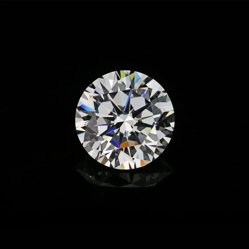 

AAAAA 7.25-12mm 5A quality Round Brilliant Cut 8 hearts and 8arrows White color star cut Cubic Zirconia Loose CZ Stone