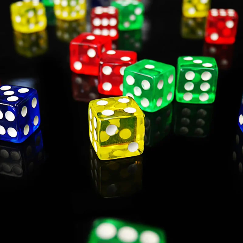 

16*16mm 50PCS/Lot Dice Set High Quality Transparent Acrylic