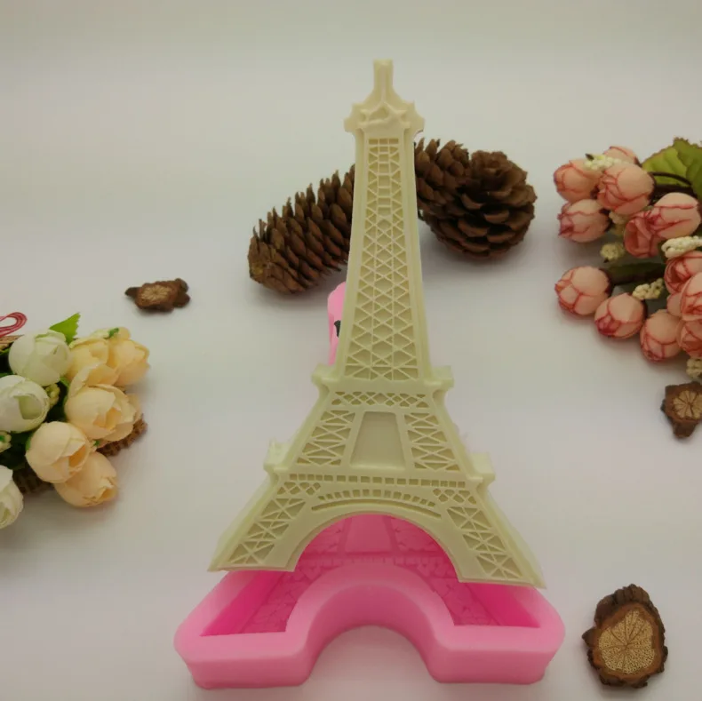 1 шт 3D Эйфелева башня силиконовые формы помадные для DIY украшения торта