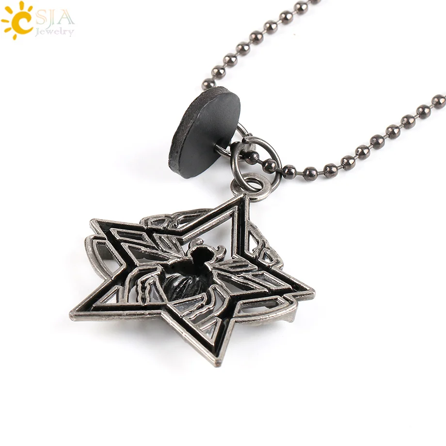 CSJA 2017 женские и мужские ювелирные изделия для панков Длинные ожерелья модная 3D