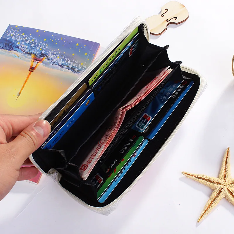 XZXBBAG женский кожаный Длинный кошелек на молнии милый с мультяшным принтом для