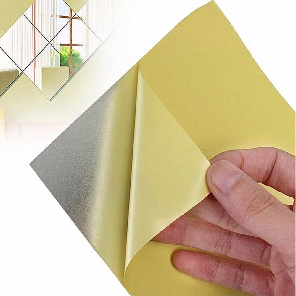 16 шт./компл. 3D 15x15 см DIY квадратная плитка наклейки на стену зеркало Stciker плакат