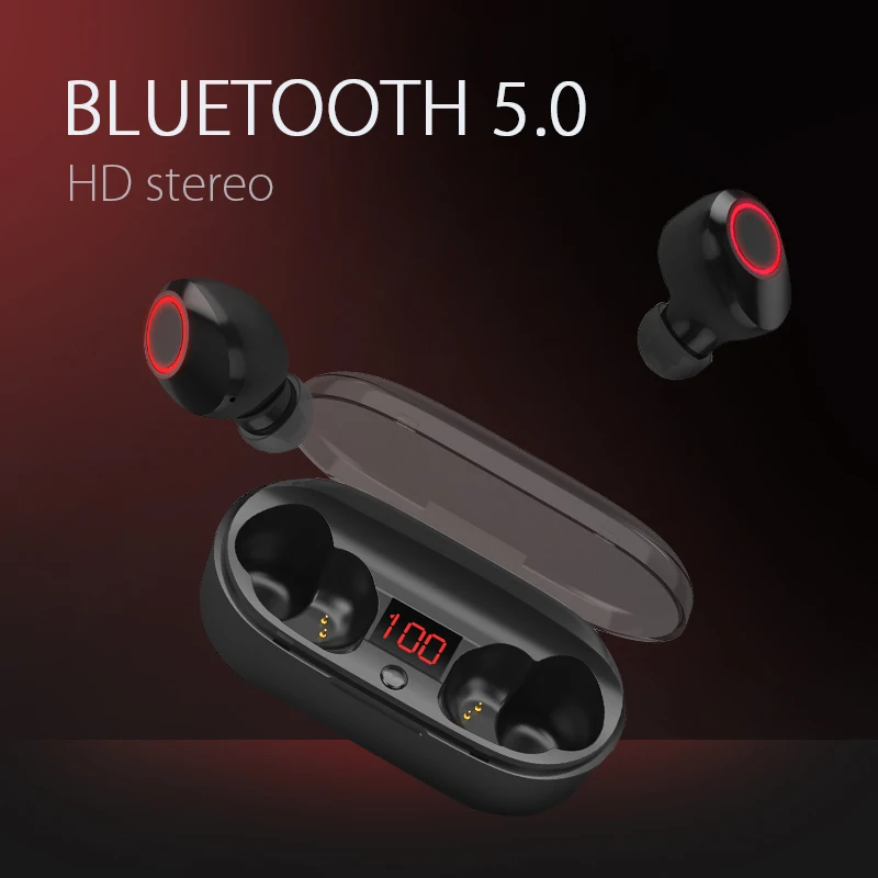 ANBES Беспроводной наушники вкладыши TWS с мини V5.0 Bluetooth Бизнес гарнитура С