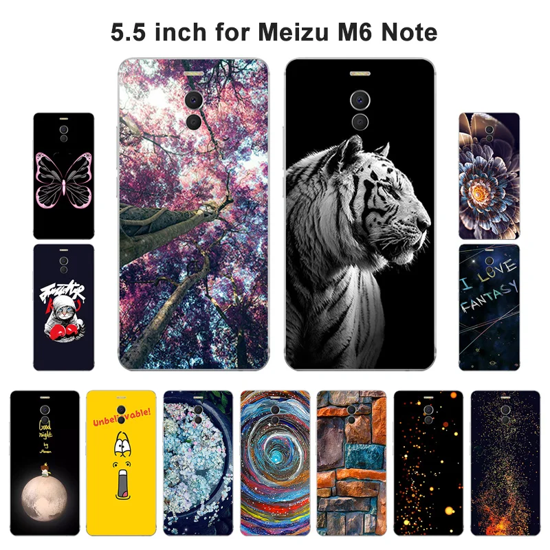 Чехол для Meizu M6 Note/Blue Charm Note 6 Note6 мягкий силиконовый чехол из ТПУ телефона Модный с
