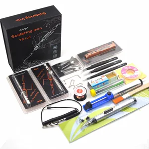 Полный набор, интеллектуальный программируемый Электрический паяльник, цифровой ЖК-дисплей TS100, мини-паяльник, терминал управления BC2 + IK + ID24 + I