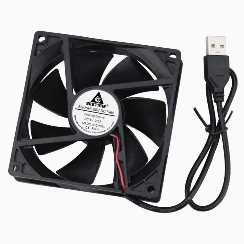 1 шт. Gdstime 92 мм x 25 9225 USB разъем DC 5 в 9 см бесщеточный двигатель охладитель для чехла