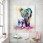 HDARTISAN картина с животными Холст Искусство экспрессионизма Красочные Слон настенные фотографии для гостиной домашний Декор печать