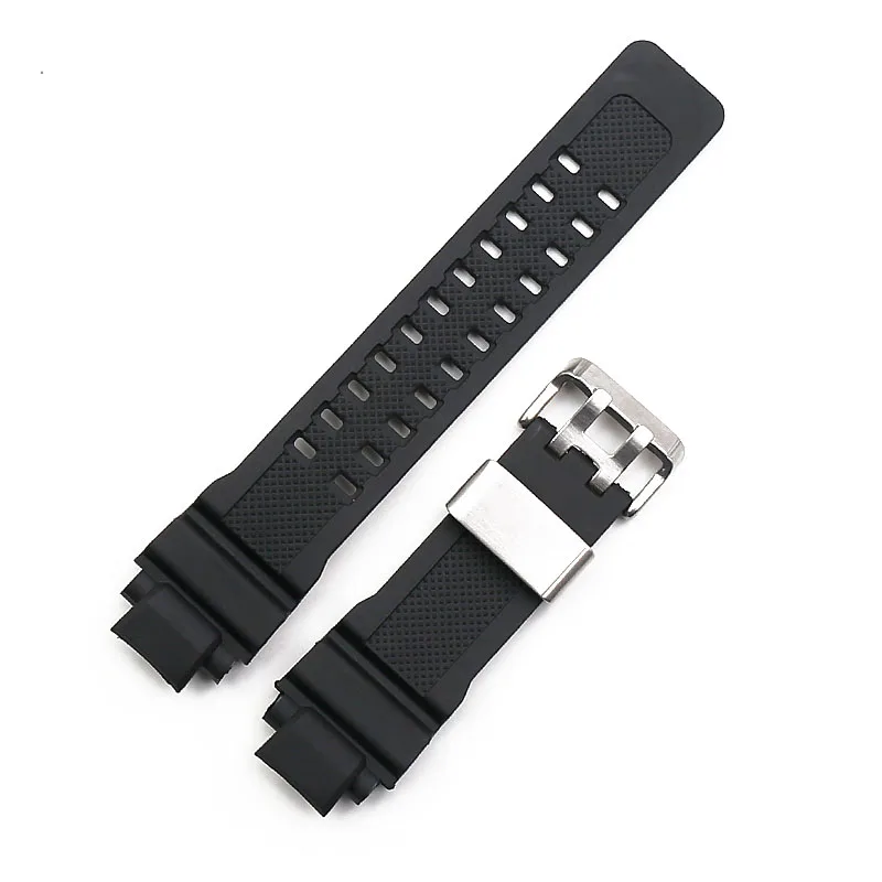 Черный Мужской ремешок из смолы, аксессуары для часов, Пряжка для Casio gw1100 GA1000 GW4000 G1400 GWA1000fc, спортивный водонепроницаемый ремешок для часов - Цвет ремешка: Черный