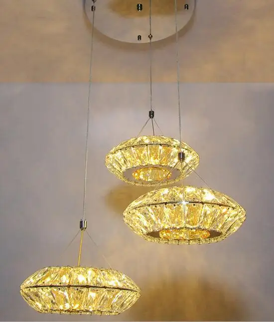 Проволочная резка Хрустальная столовая люстра простой романтический бар