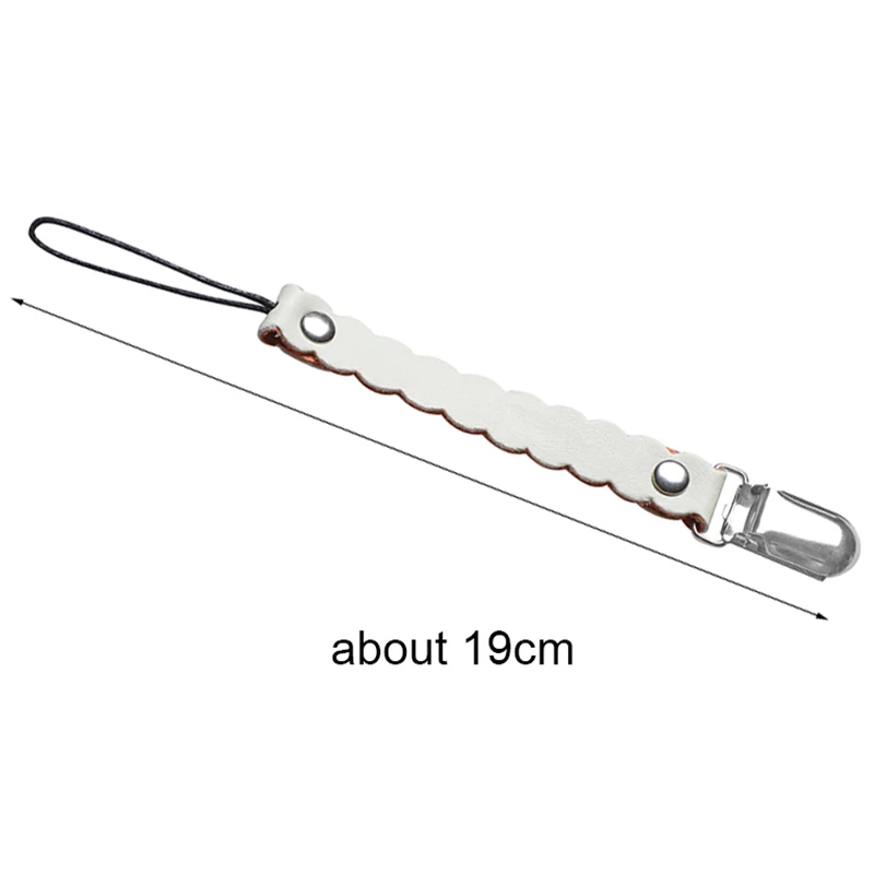 Кожаный короткий Плетеный держатель для соски металлический пустышки зажимы |