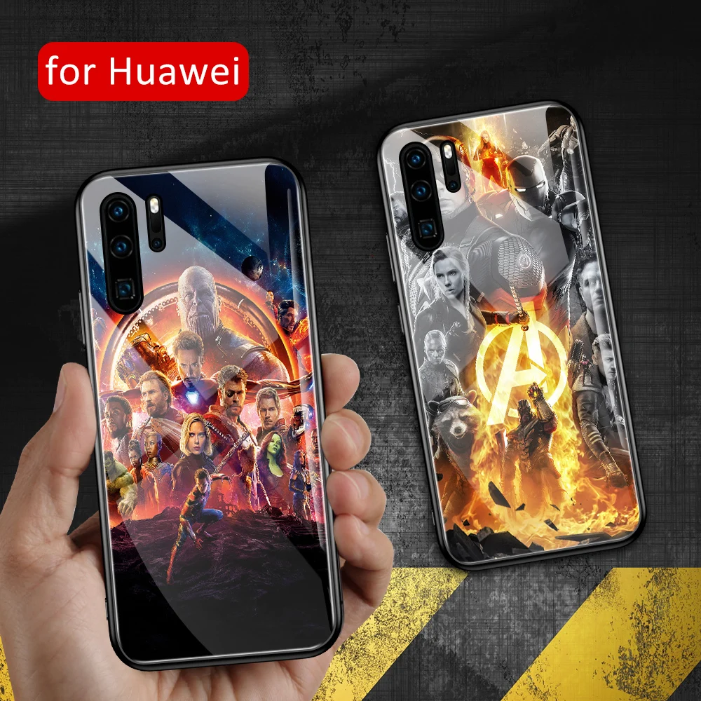 Чехол для Huawei P10 стеклянная задняя крышка P30 чехол Marvel Avengers P9 Plus P20 Pro lite| |