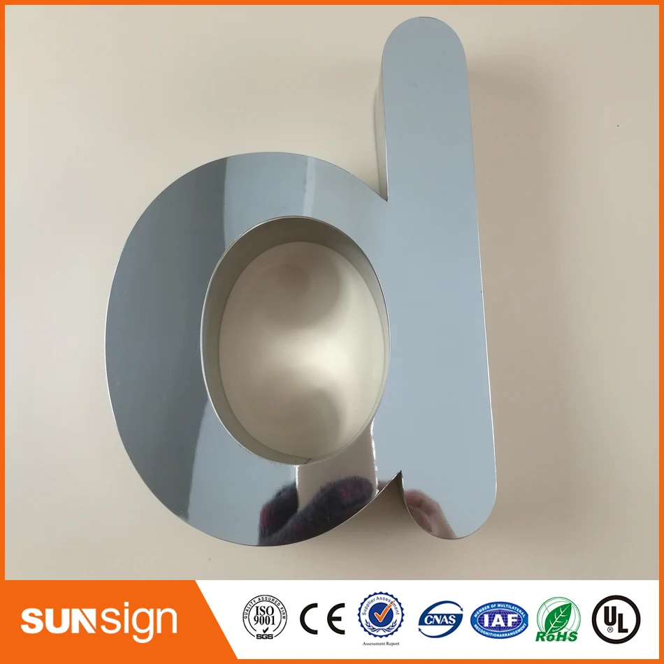 Solid, Waterjet Cut Letters stainless steel letter sign