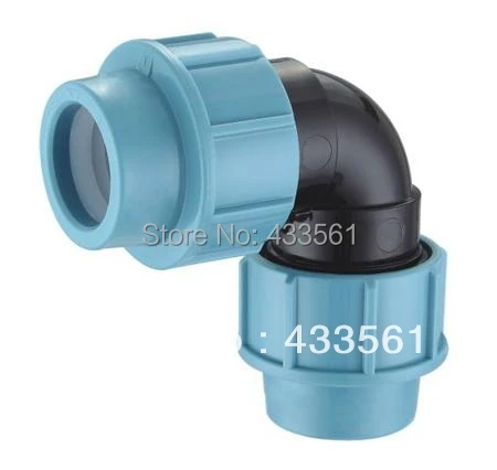 Качественные компрессионные фитинги из ПП равные углу 90 градусов соединитель DN20