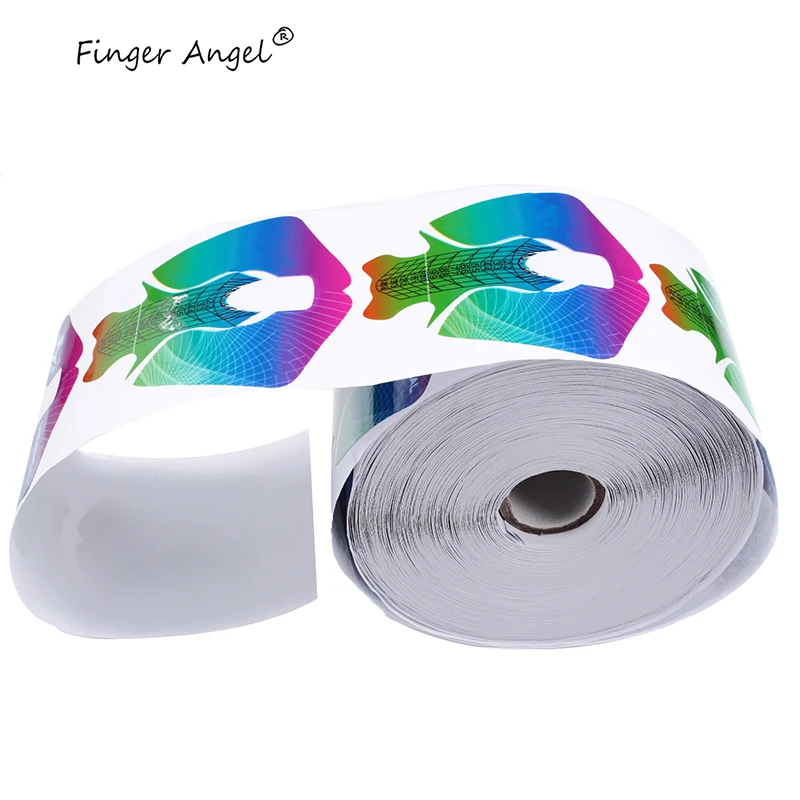 Фinger Angel 50/100/500 шт. пластиковые формы для наращивания ногтей в форме радуги УФ гель