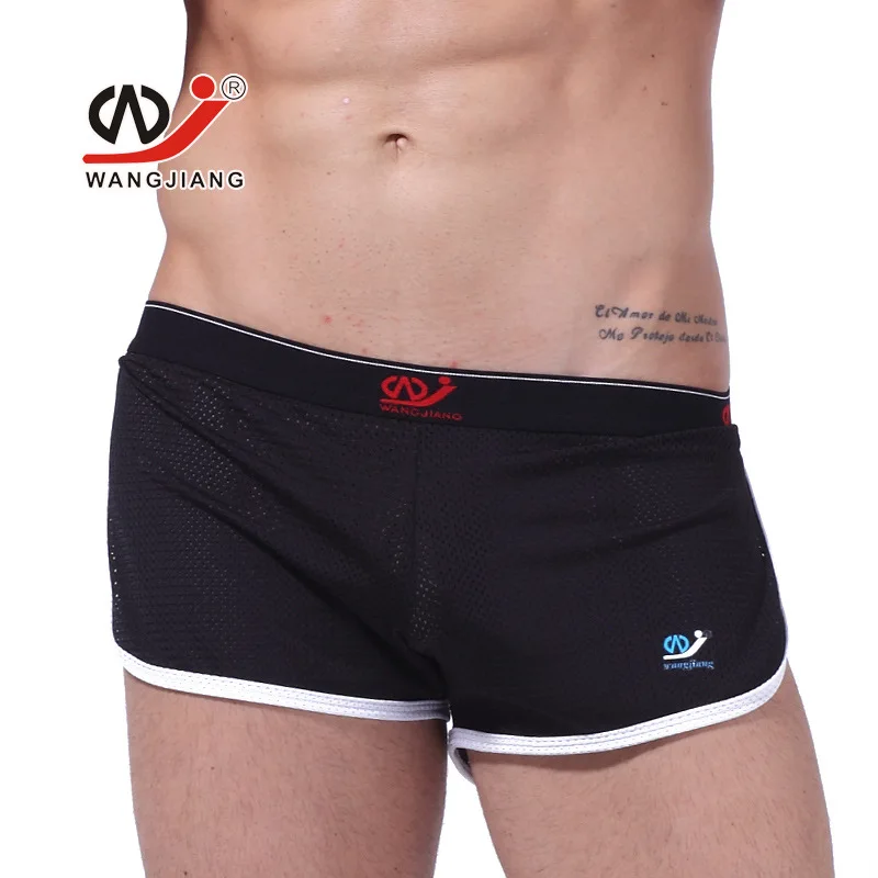 WJ мужские быстросохнущие сетчатые Шорты домашние шорты для сна 6 цветов Размер s M