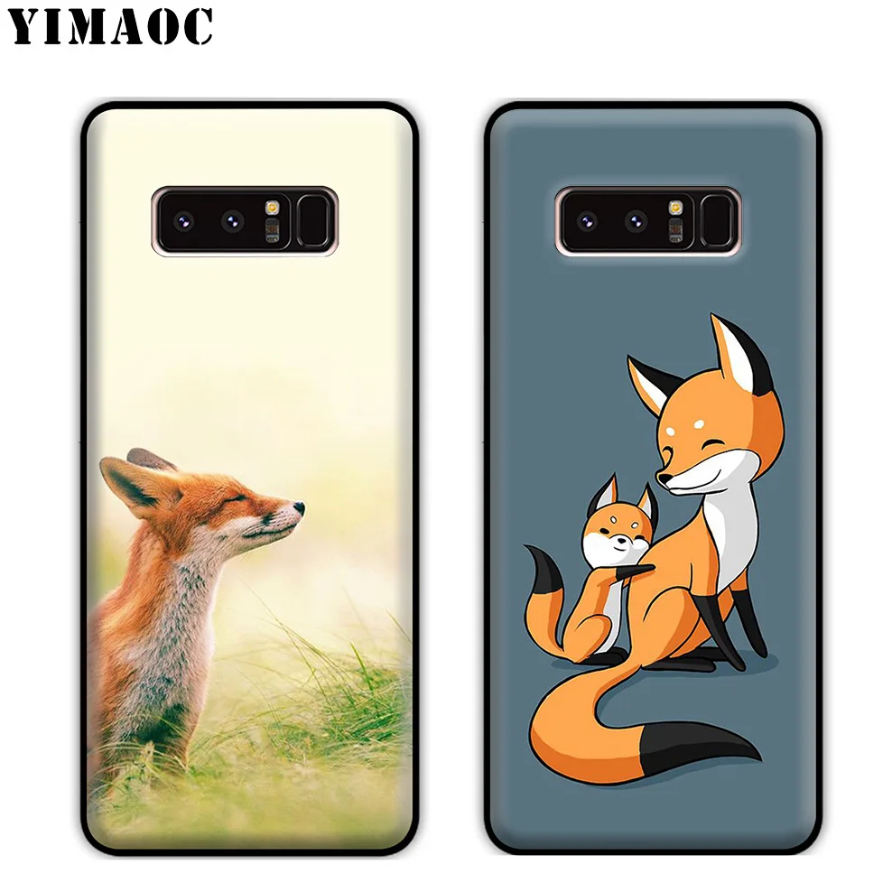 Мягкий силиконовый чехол YIMAOC с милой лисой для samsung Galaxy Note 10 Plus 9 8 A9 A8 A6 2018 A5 A3 2017 2016 |