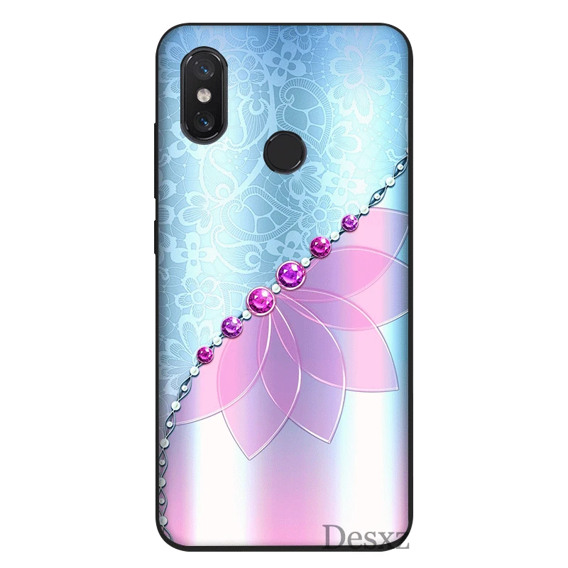 Desxz сотовый Чехол для телефона для Xiaomi Redmi GO 7 4X 4A 5A 5 6 6A Pro S2 плюс Чехол цветок с кристаллами стразами в виде ракушки