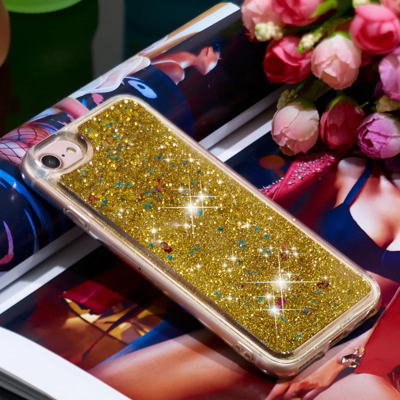 Жидкий песок чехол Блестящий зыбучий Мягкий ТПУ силиконовый Корпус для Apple iPhone 4 4S