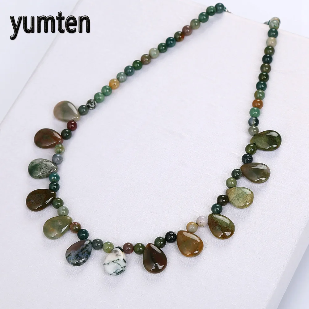 Yumten Aquatic Agate ожерелье подвеска в форме капель воды женские популярные ювелирные