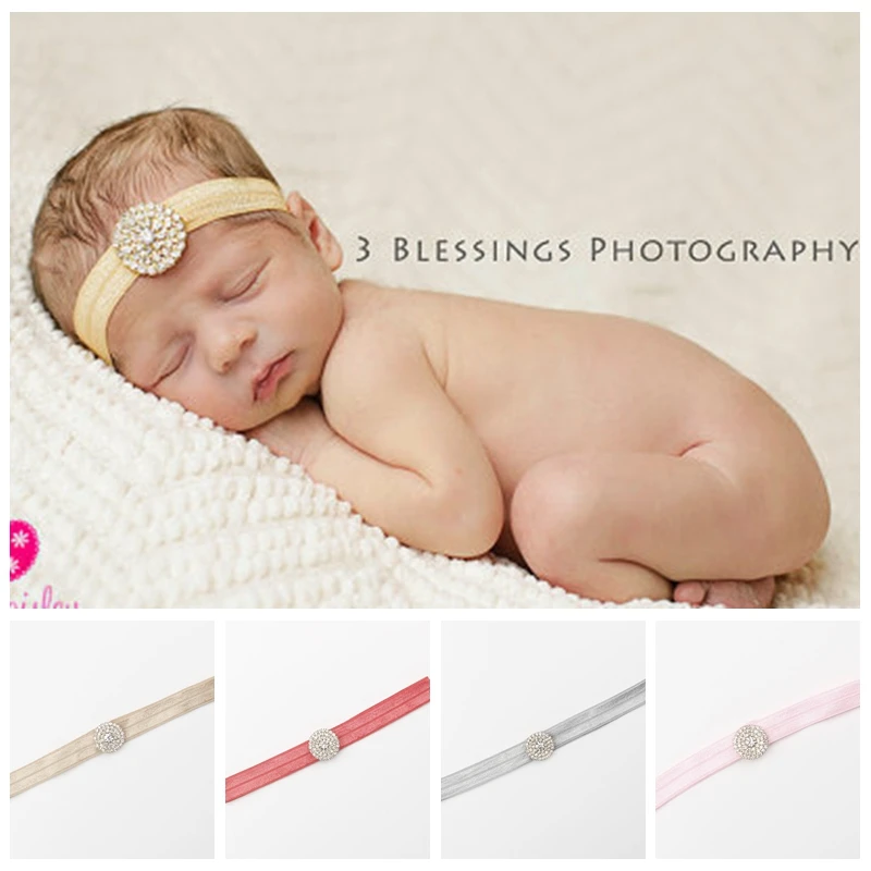 

Yundfly Vintage Newborn Rhinestone Lace Headband Elastic Girls Hair Accessories Wedding Party Outdoor Kids Headwear Photo Prop