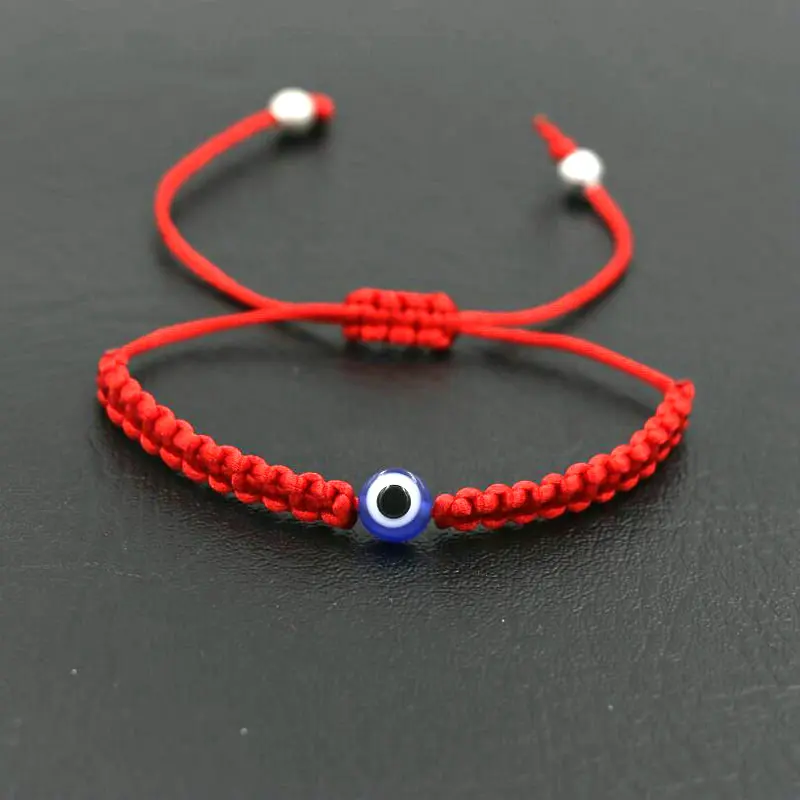 eye red rope Минимализм ручной работы счастливые кресты плетеный браслет для женщин Красная Нить веревочные шнуры браслеты для девочек мальчик влюбленных ювелирные изделия Pulseira - Окраска металла: eye red rope