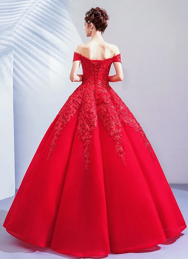Красный Платья вечерние Красные Кружевные Аппликации блестками Атласное Бальное Платье с открытыми плечами платья на выпускной с вырезом сердечко долго ходить рядом с вами