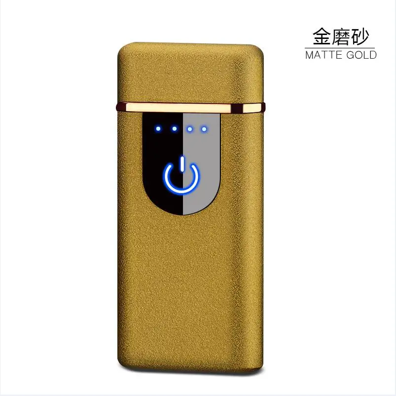 USB зарядка Электронная зажигалка светодиодный сенсорный переключатель