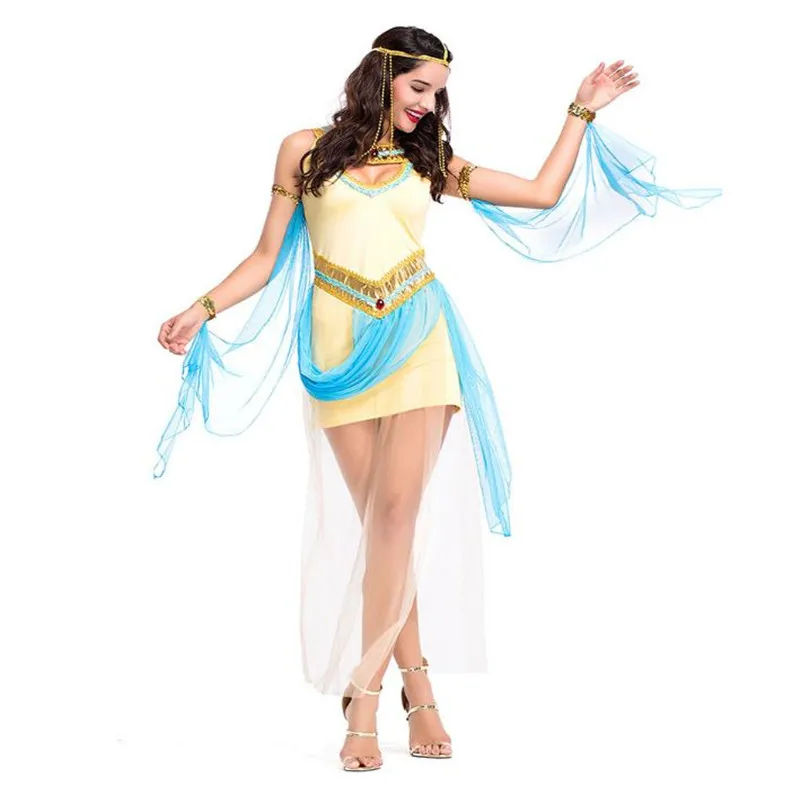 Новое древнее египетское платье принцессы Фараона Клеопатры дамское костюм для