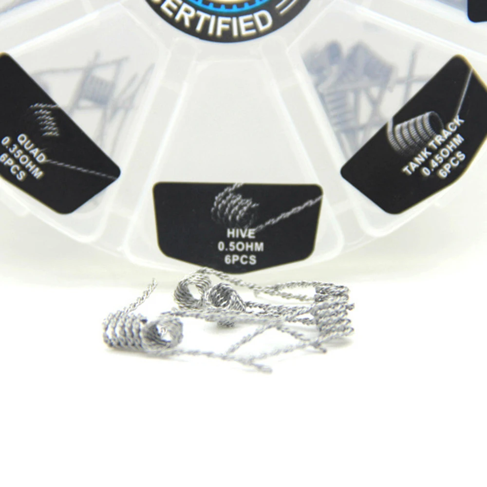 Катушка Clapton Hive Quad Flat twisted Fused нагревательная проволока готовая катушка для вейпа