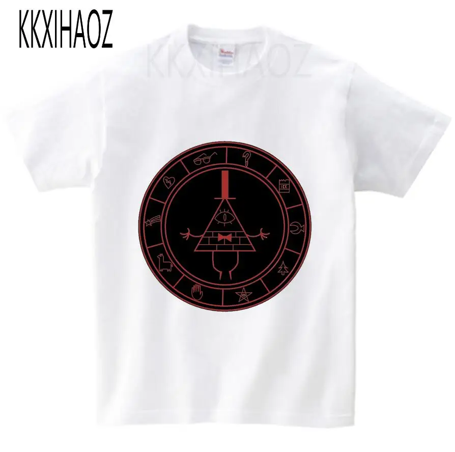 white childreT-shirt Детские футболки с принтом из мультфильма «Гравити Фолз», «Мэйбл Диппер Пайн», летние топы с короткими рукавами для мальчиков и девочек, детская футболка, camiseta N - Цвет: white childreT-shirt