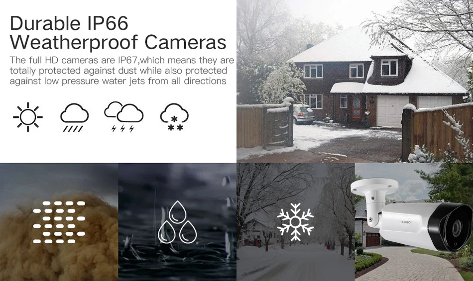 PENGBO ip-камера Водонепроницаемая HD Сеть 1MP/2MP/4MP камера Nignt Vision наружная Seuurity камера