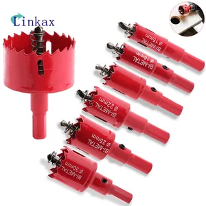 Красное отверстие пила сверло резак металлические спиральные сверла M42 набор для сверления из быстрорежущей стали Открыватель столярные инструменты Holesaw для древесины стали