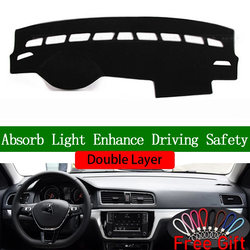 

Double Layer Car Stickers For Volkswagen Gran Cross Lavida 2013-2018 Dashboard Cover Car Accessories Interior Anti-UV Car Decals