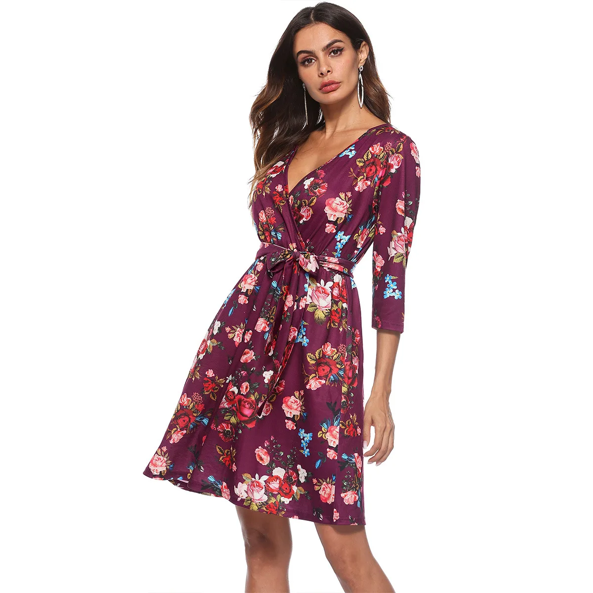 2018 летние Для женщин элегантное платье Вечерние Boho офисная стильная богемный