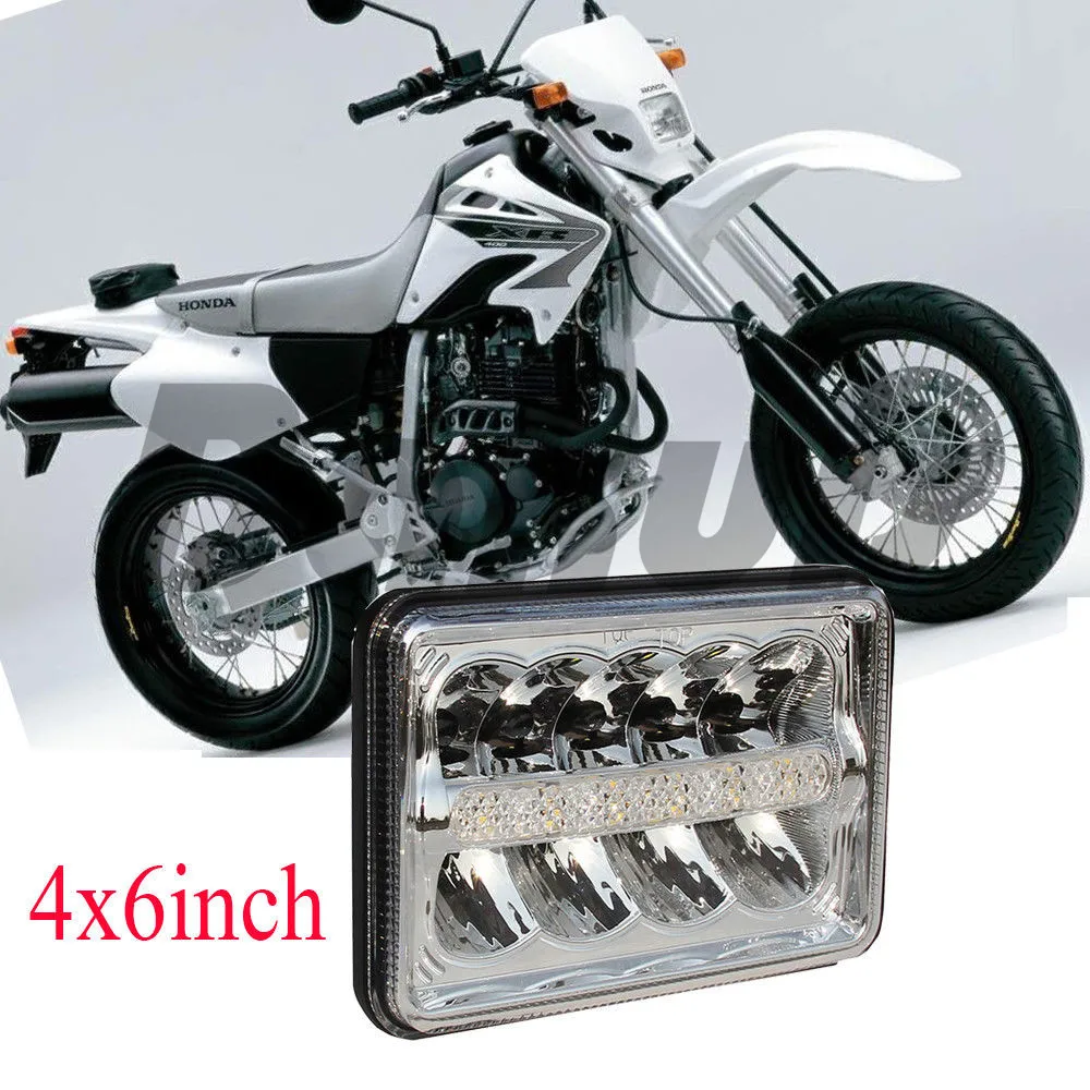 Черный/хром 4x6 &quotдюймовый светодиодный проектор море луч фара для Honda XR650 XR250 XR400
