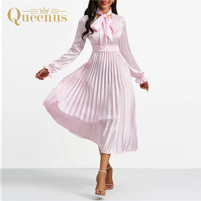 Robe femme ete 2019 Ретро плиссированные макси платья женское летнее платье розовая