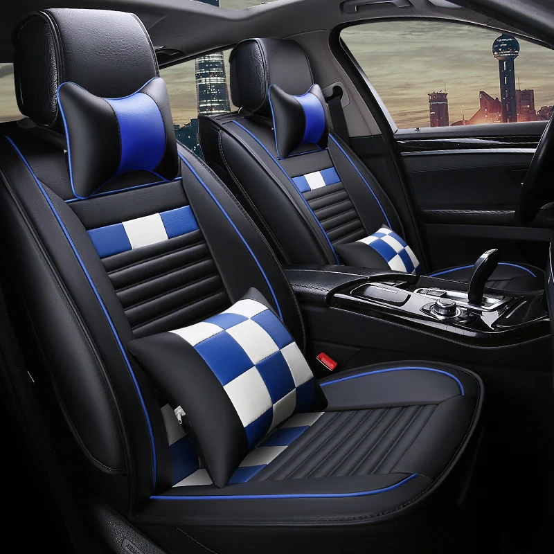 Универсальные кожаные автомобильные чехлы для сидений hyundai i30 Fastback santa fe solaris sonata