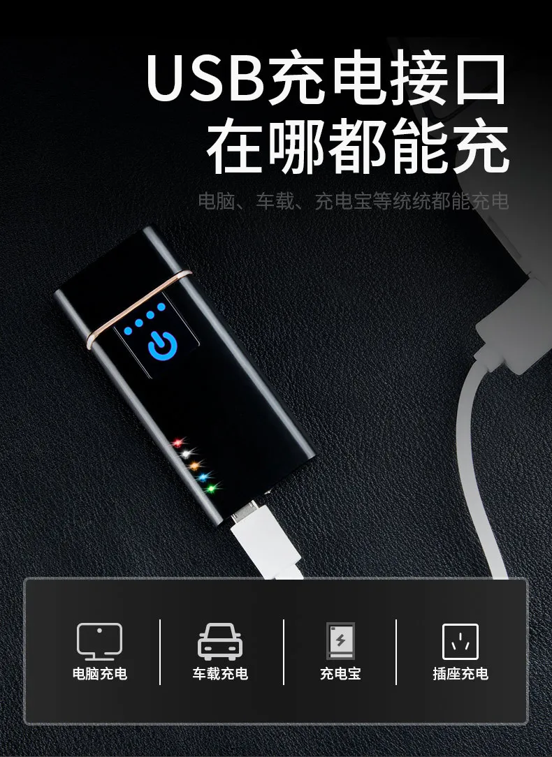 Двусторонняя огненная дуговая Зажигалка для сигарет с usb-зарядкой, плазменная электрическая зажигалка, Вольфрамовая проволока, турбо-зажигалка, электронные подарки