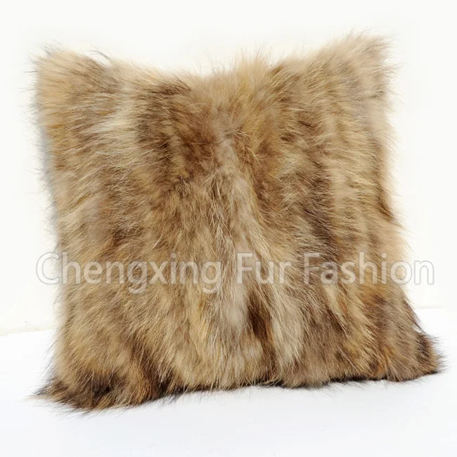 Natural color CX-D-71 40x40 см новые продукты енот мех Чехлы на подушки для дома - Цвет: Natural color