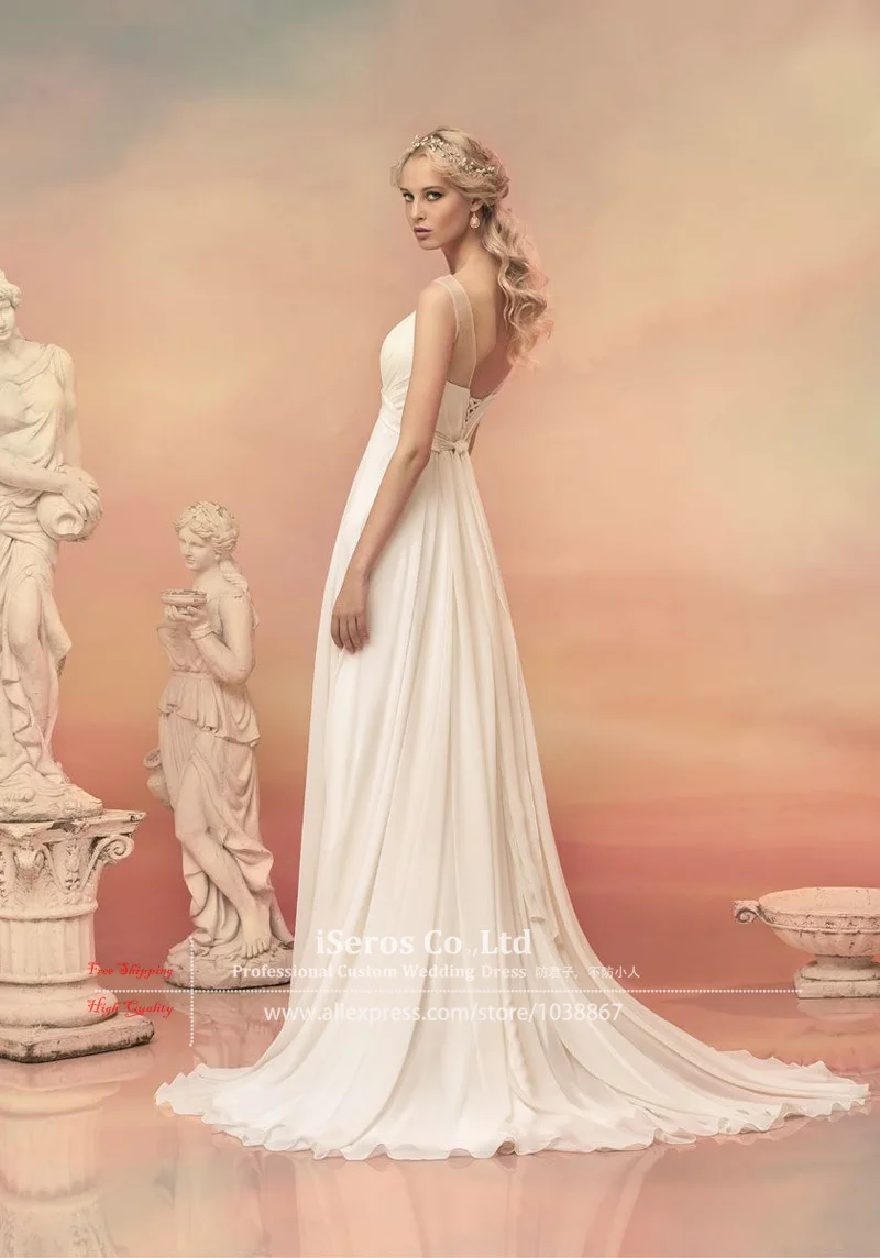 empire waist greek goddess wedding dresses