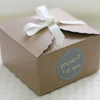 50pcs mini kraft paper cake box macaron gift bakery cookie favor cupcake chocolate packaging box christmas wedding tb35