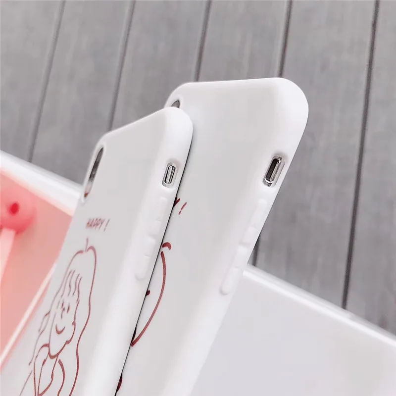 Ins мультфильм мальчик девочка чехол для телефона iphone XS MAX XR X 6 6s 7 8plus пары защитный