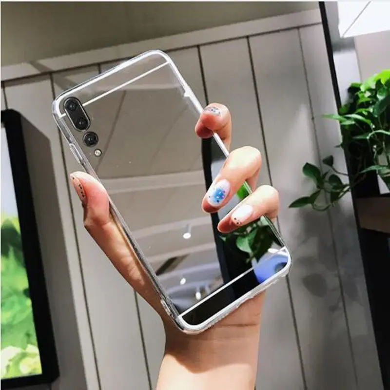 Fashion Mirror Bling Case for Huawei Y9 2019 P Smart Plus Nova 3i Honor 8c honor 8X Glitter Ring Holder Phone Shell Cover |